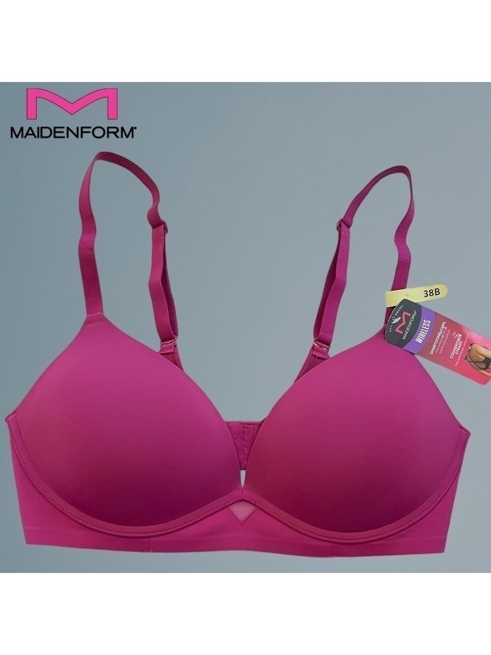 MAIDENFORM One Fabulous Fit Convertible Strap Wireless Shaping Bra NWT/38B - Picture 4 of 12
